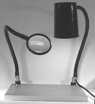 Work Station with Mounted Light and Magnifier